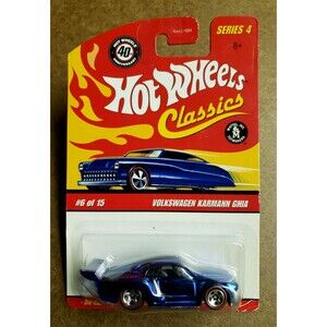 2008 Hot Wheels VOLKSWAGEN KARMANN GHIA Blue Classics Series 4 #6/15 1:64 RL 5SP